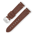 Squale Perforated Dark Brown Leather Strap 22, Squale ref CINU1565GD, product image 1