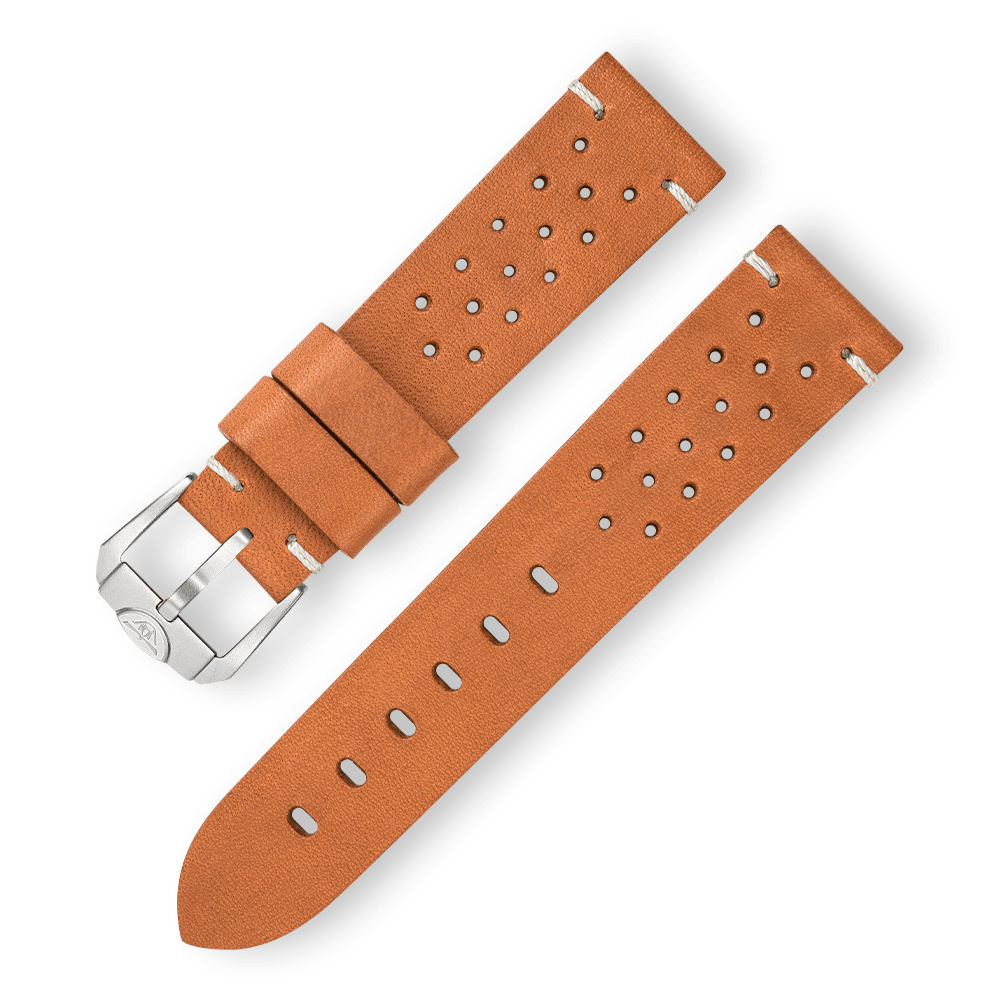 Squale Perforated Vintage Leather Strap 22, Squale ref CINU1565CM, product image 1