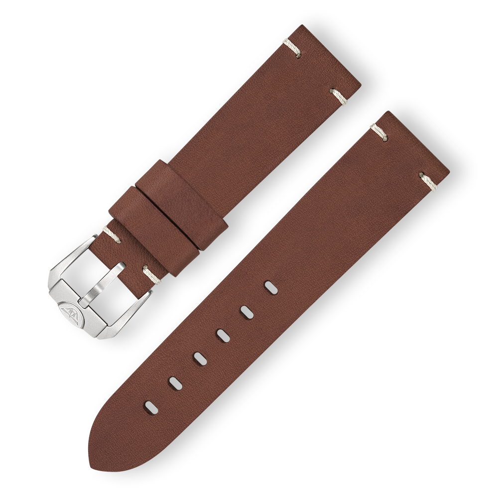 Squale Handmade Dark Brown Leather Strap 20, Squale ref CINCUOBW, product image 1