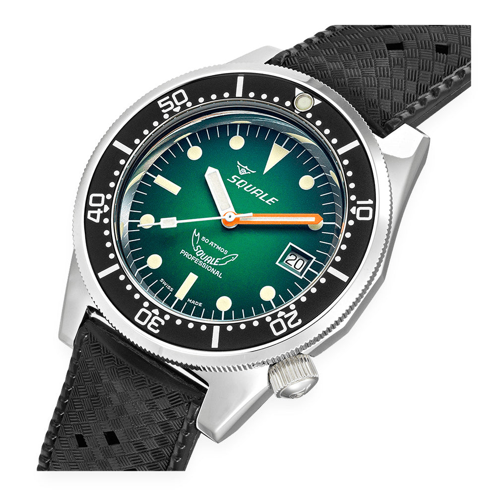 Squale 1521 500m Green Ray Rubber, Squale ref 1521PROFGR.HT, product image 2