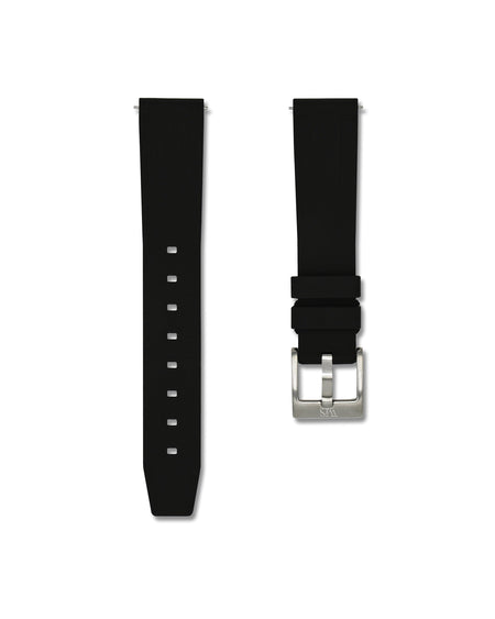 Tuxedo Black Quick Release Rubber Strap 19mm