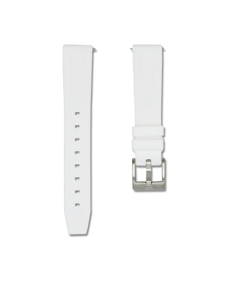 Polar White Quick Release Rubber Strap 19mm