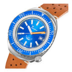 Squale 2002 Blue Sapphire Bezel Brown Leather, Squale ref 2002.SS.BL.BL.PTC, product image 2