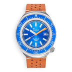 Squale 2002 Blue Sapphire Bezel Brown Leather, Squale ref 2002.SS.BL.BL.PTC, product image 1