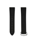 Tuxedo Black Deployant Clasp Quick Release Rubber Sailcloth Strap 23mm