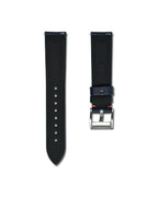 Midnight Blue Orange Stitched Sailcloth Strap 20mm