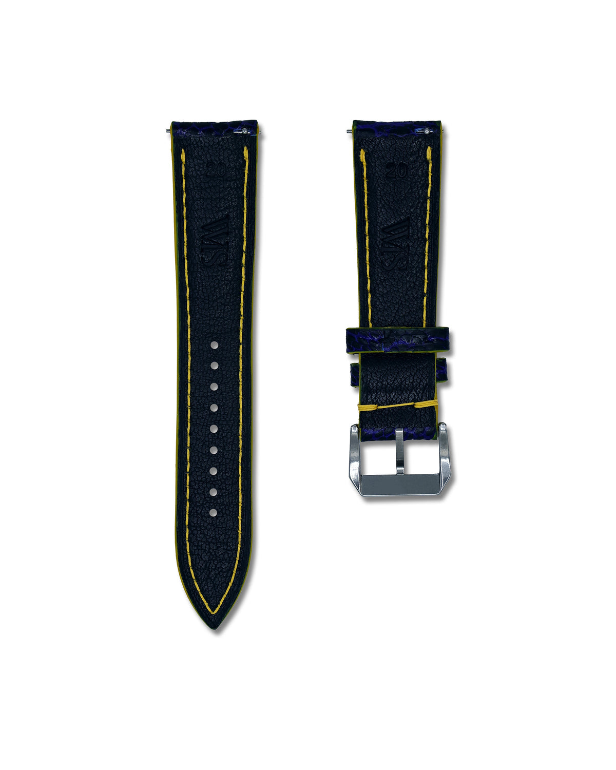 Blue Angels Bespoke Ostrich Shin Leather Watch Strap 20mm