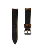 Tiger's Eye Bespoke Ostrich Shin Leather Watch Strap 19mm