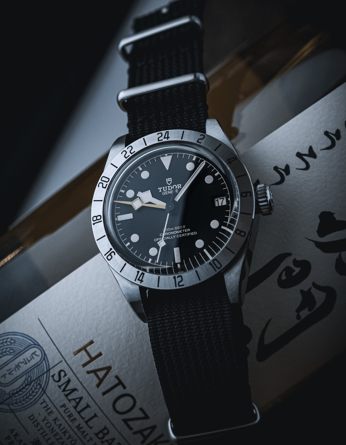 Tuxedo Black Woven Nylon Strap 22mm