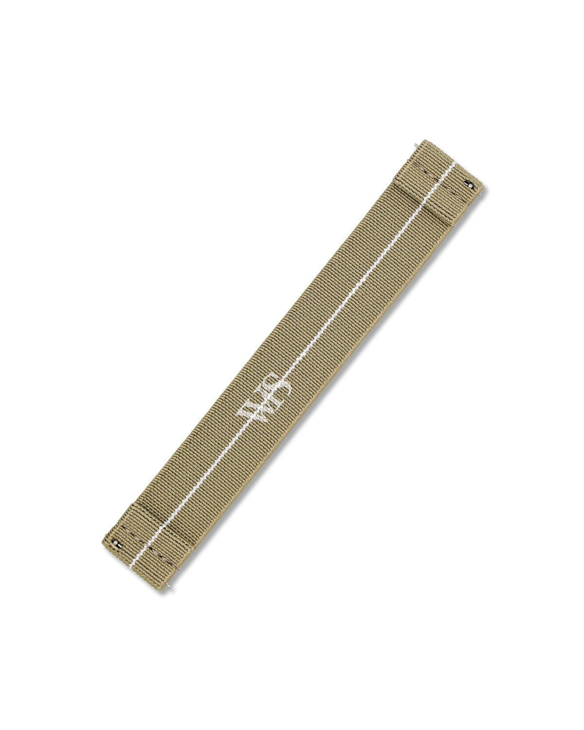 Sand Tan White Stripe Elastic Watch Strap 20mm