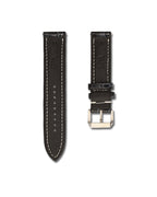 Obsidian Vein Black Alligator Leather Watch Strap 20mm