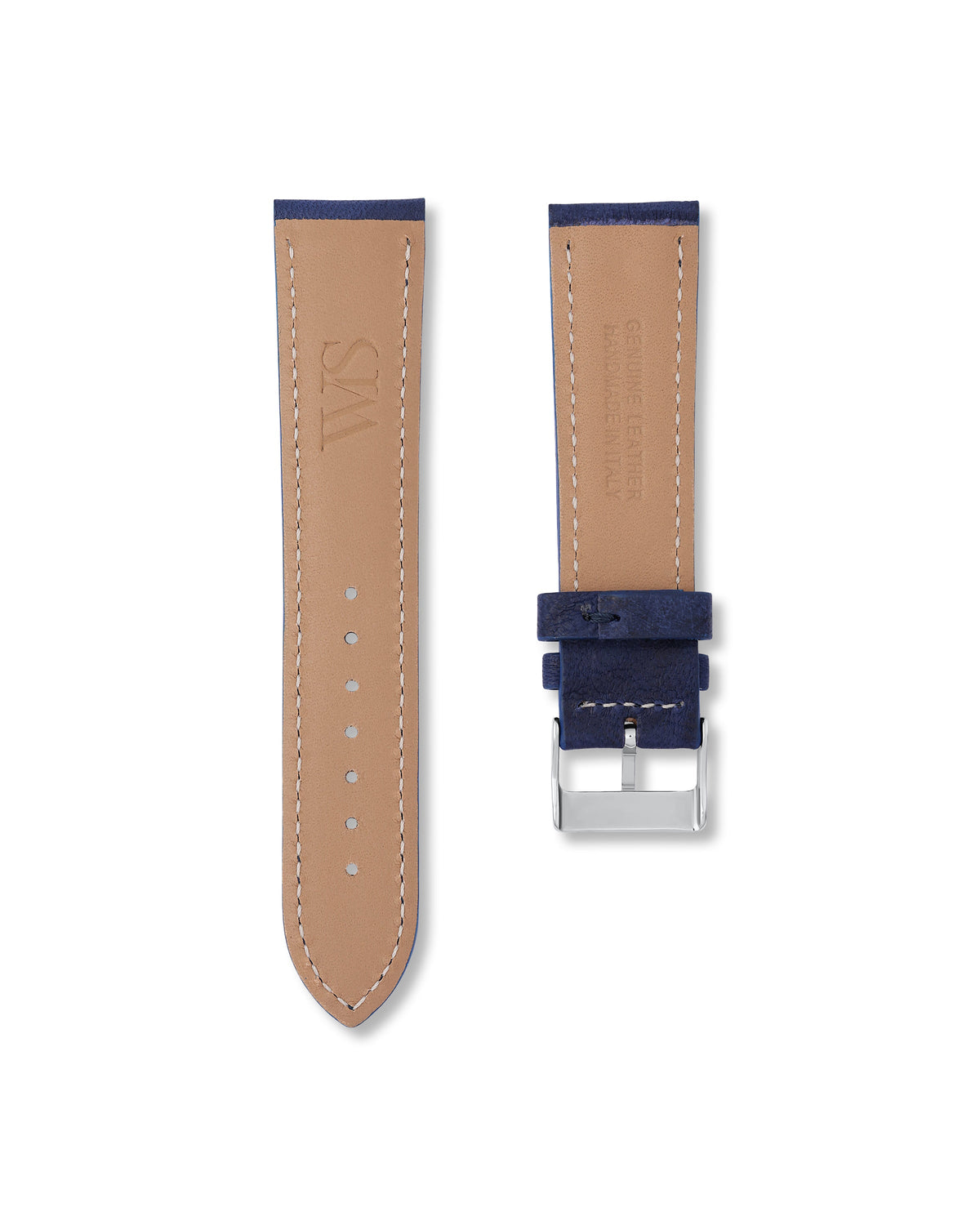 Midnight Blue Italian Calf Leather Watch Strap 22mm