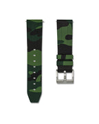 Green Camo Quick Release Rubber Strap 22mm