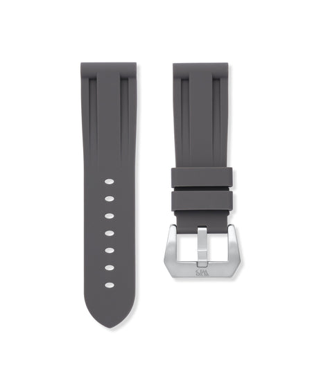 Charcoal Grey Rubber Strap 22mm