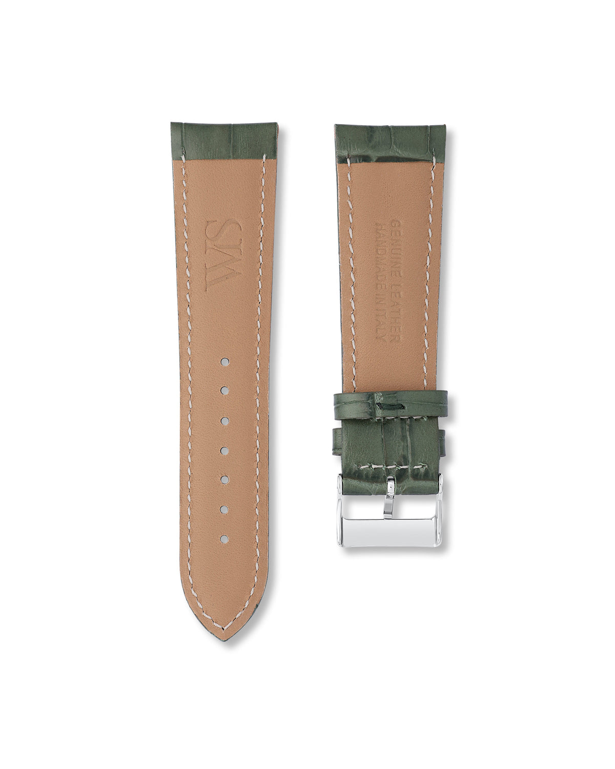 Emerald Green Alligator Leather Watch Strap 23mm