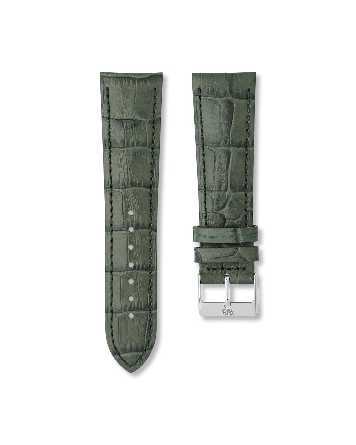 Emerald Green Alligator Leather Watch Strap 24mm