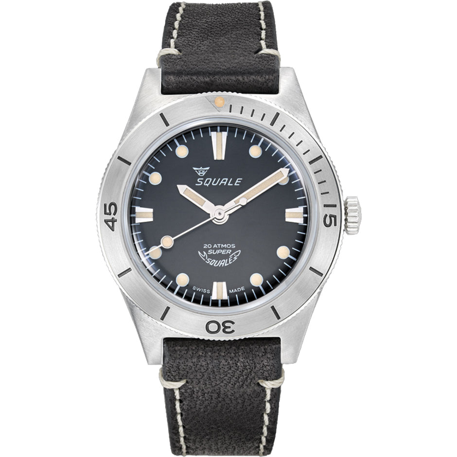 Squale Super-Squale Sunray Black Strap, Squale ref SUPERSSBK.PN, product image 1