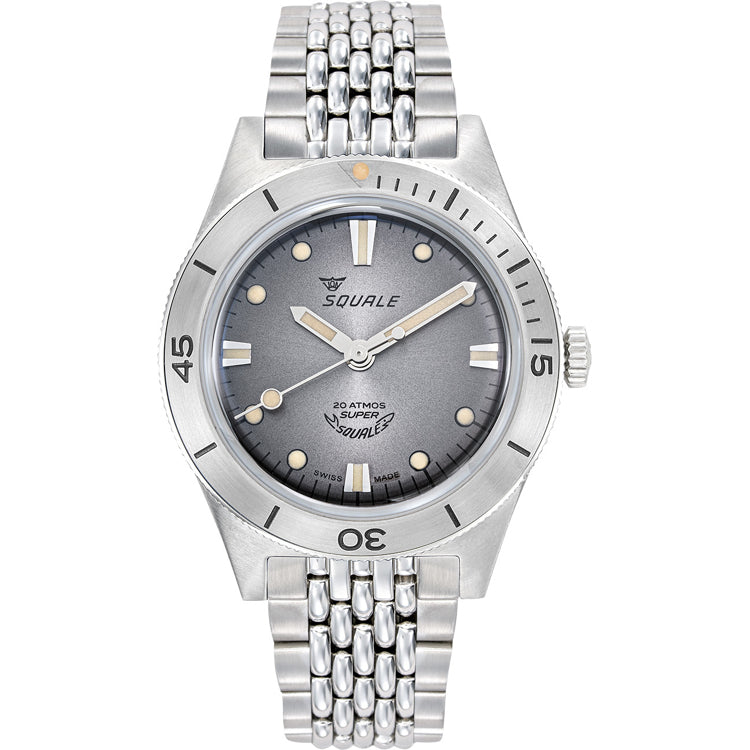 Squale Super-Squale Sunray Grey Bracelet, Squale ref SUPERSSG.AC, product image 1
