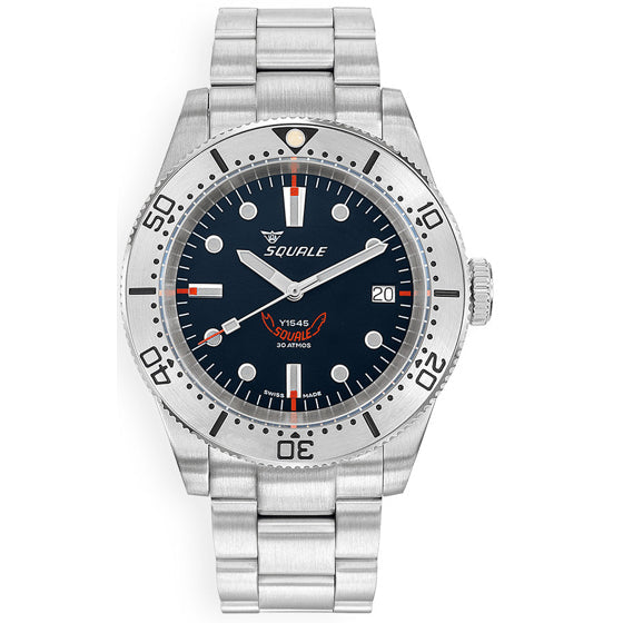 Squale 1545 Steel Black Bracelet, Squale ref 1545SSBK.AC, product image 1