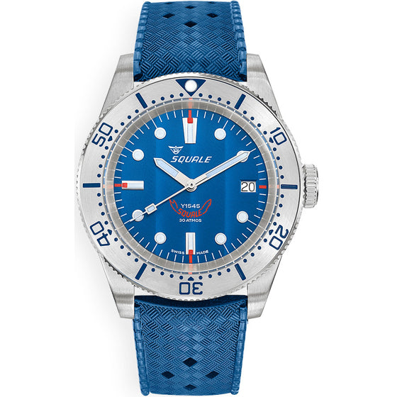 Squale 1545 Steel Blue Strap, Squale ref 1545SSBLC.HTB, product image 1