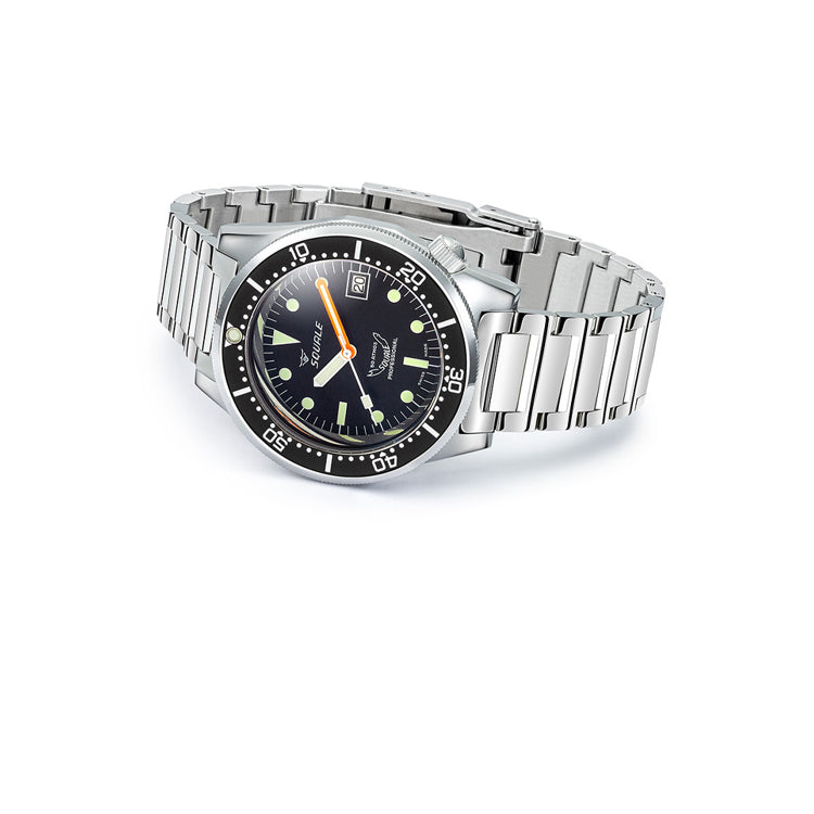 Squale 1521 Classic Steel Black Bracelet, Squale ref 1521CL.SQ20L, product image 3