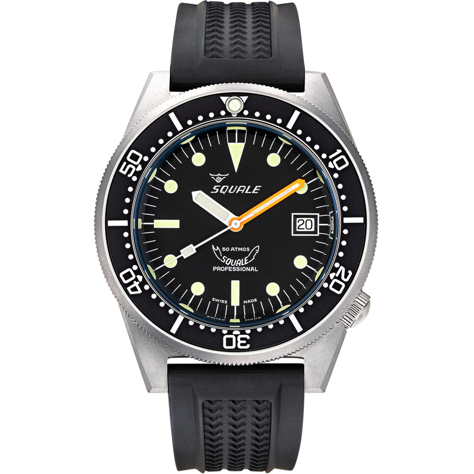 Squale 1521 Black Blasted Strap, Squale ref 1521BKBL.VO, product image 1