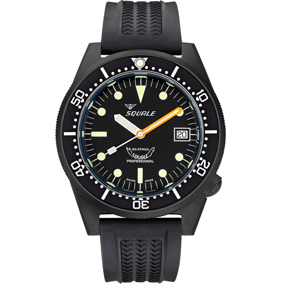 Squale 1521 PVD Black Strap, Squale ref 1521PVD.VO, product image 1