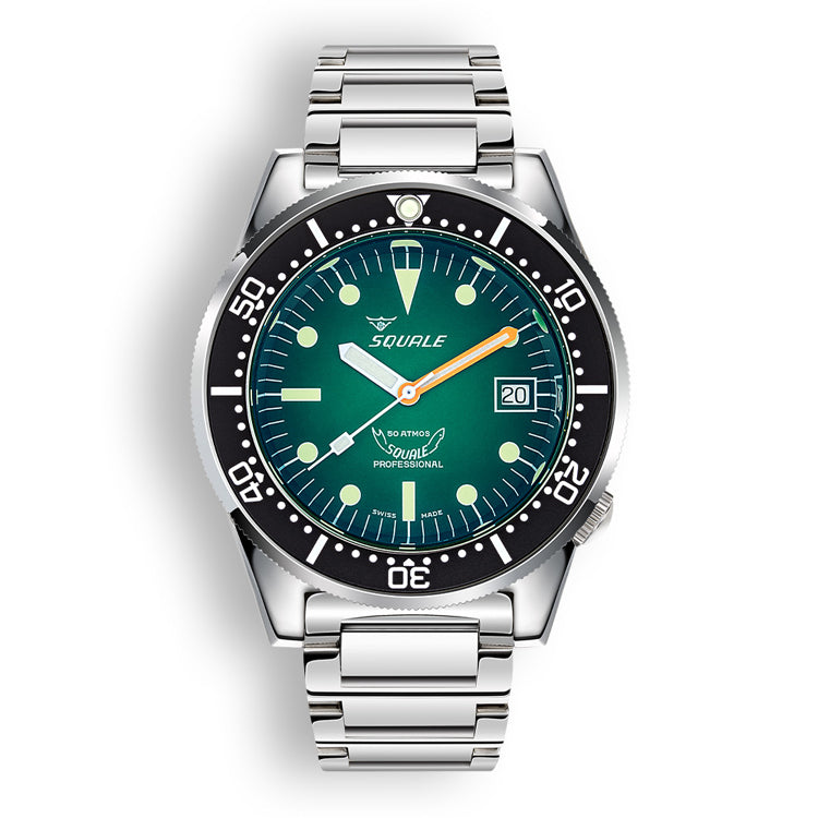 Squale 1521 Green Ray Bracelet, Squale ref 1521PROFGR.SQ20L, product image 1