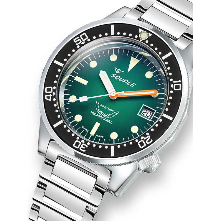 Squale 1521 Green Ray Bracelet, Squale ref 1521PROFGR.SQ20L, product image 2