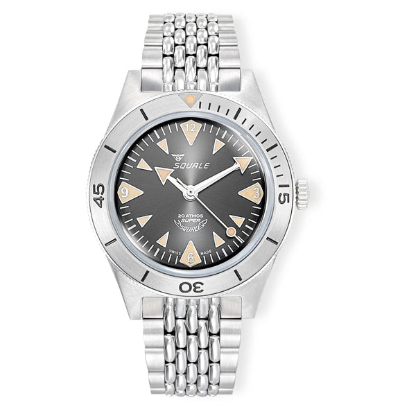 Squale Super-Squale Big Arrows Black Bracelet, Squale ref SUPERSSABK.AC, product image 1