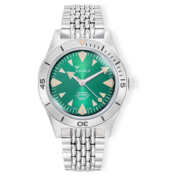 Squale Super-Squale Big Arrows Green Bracelet, Squale ref SUPERSSAGR.AC, product image 1