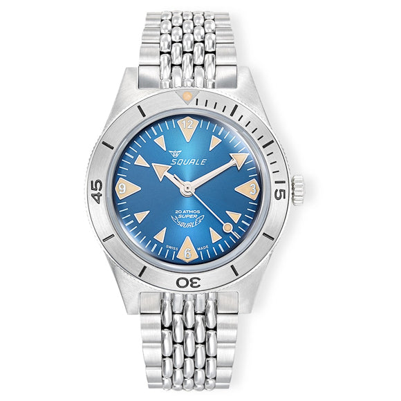 Squale Super-Squale Big Arrows Blue Bracelet, Squale ref SUPERSSABL.AC, product image 1
