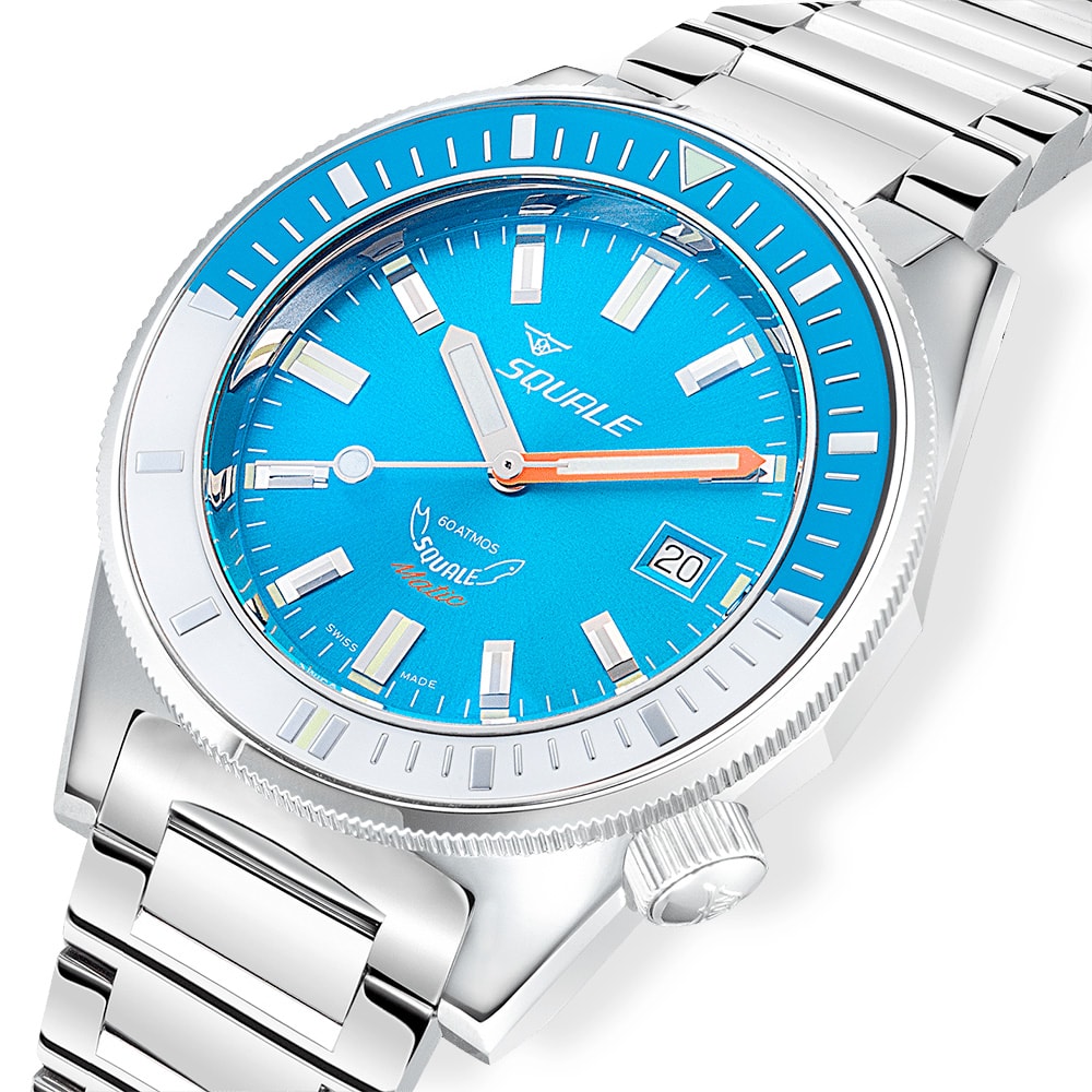 Squale Matic Light Blue Bracelet, Squale ref MATICXSE.SQ22L, product image 3