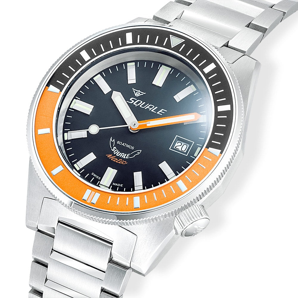 Squale Matic Satin Orange Bracelet, Squale ref MATICXSC.SQ22B, product image 5