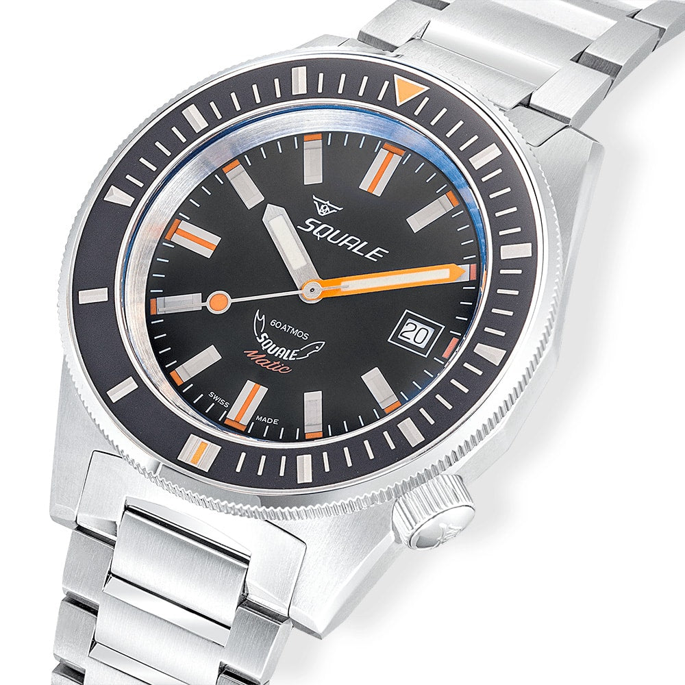 Squale Matic Satin Black Bracelet, Squale ref MATICXSG.SQ22B, product image 3