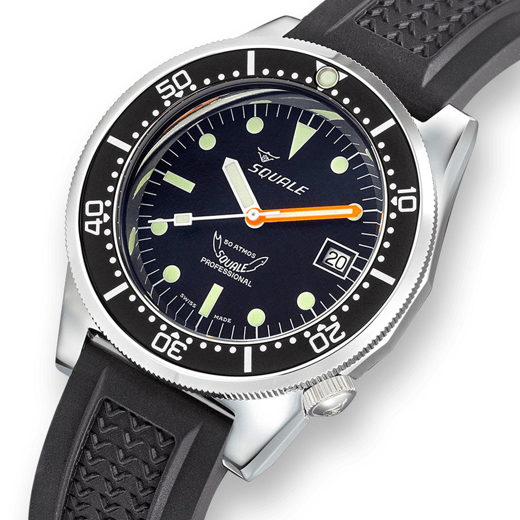 Squale 1521 Classic Steel Black Strap, Squale ref 1521CL.VO, product image 4
