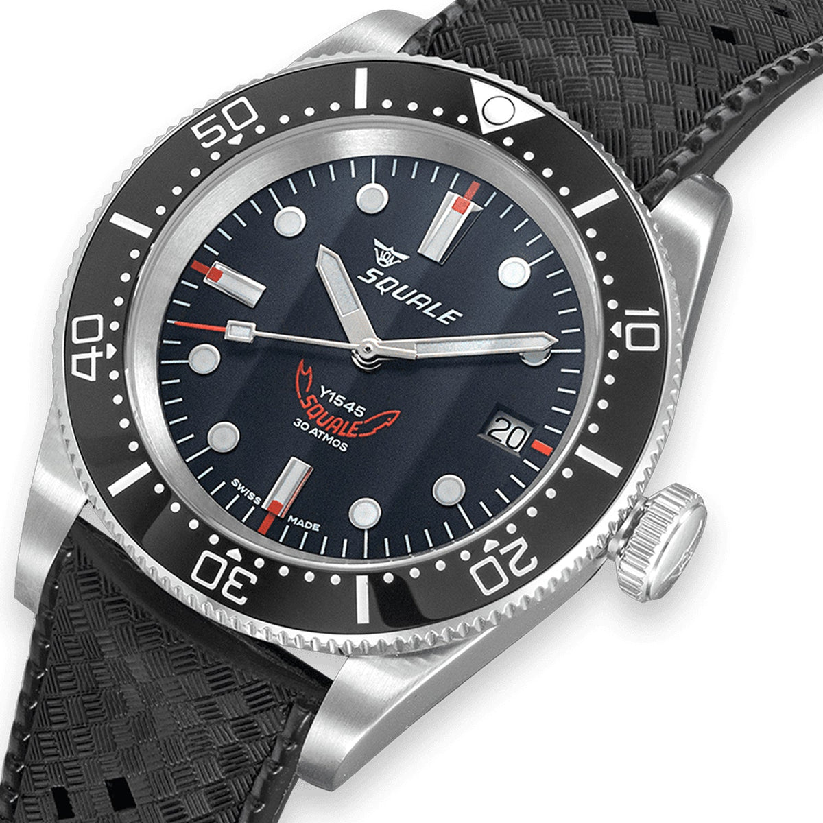 Squale 1545 Steel Black Strap, Squale ref 1545BKBKC.HT, product image 4