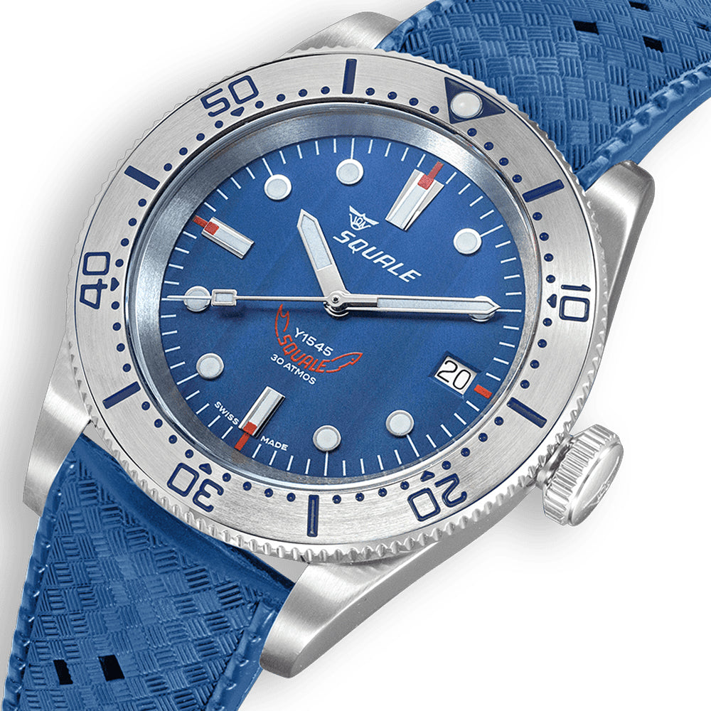 Squale 1545 Steel Blue Strap, Squale ref 1545SSBLC.HTB, product image 4