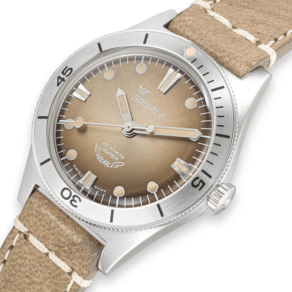 Squale Super-Squale Sunray Brown Strap, Squale ref SUPERSSBW.PBW, product image 4