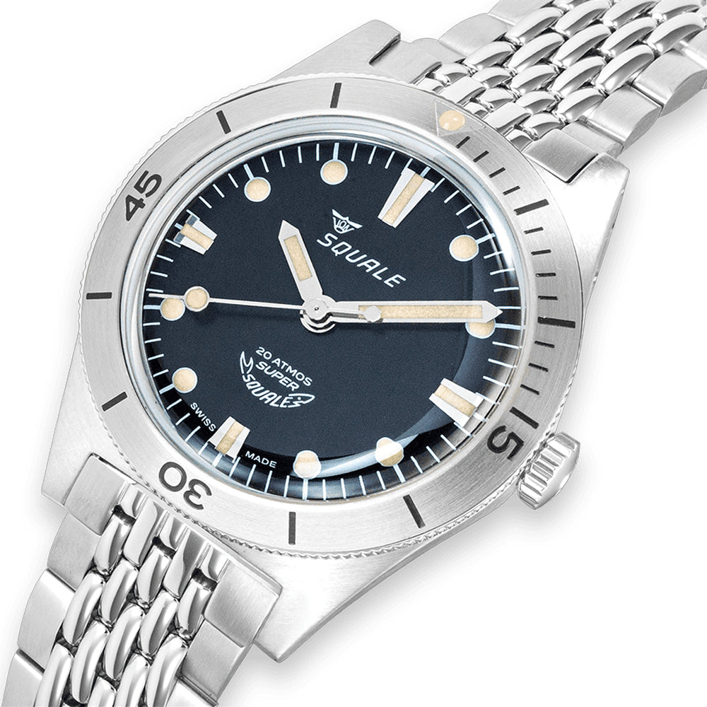 Squale Super-Squale Sunray Black Bracelet, Squale ref SUPERSSBK.AC, product image 4