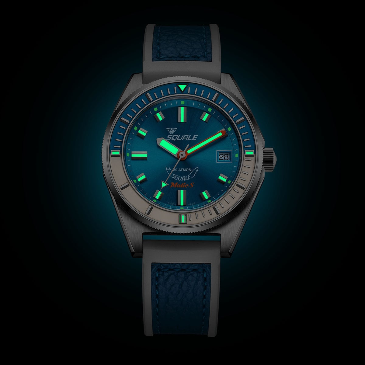 Squale Matic S Light Blue HydroLeather, Squale ref MATICLBWLB.RLWLB, product image 7