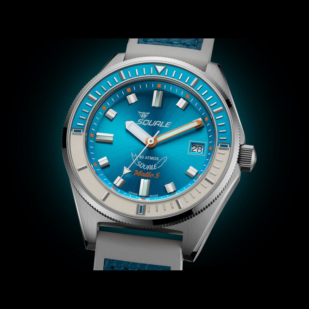 Squale Matic S Light Blue HydroLeather, Squale ref MATICLBWLB.RLWLB, product image 8