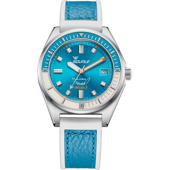 Squale Matic S Light Blue HydroLeather, Squale ref MATICLBWLB.RLWLB, product image 1