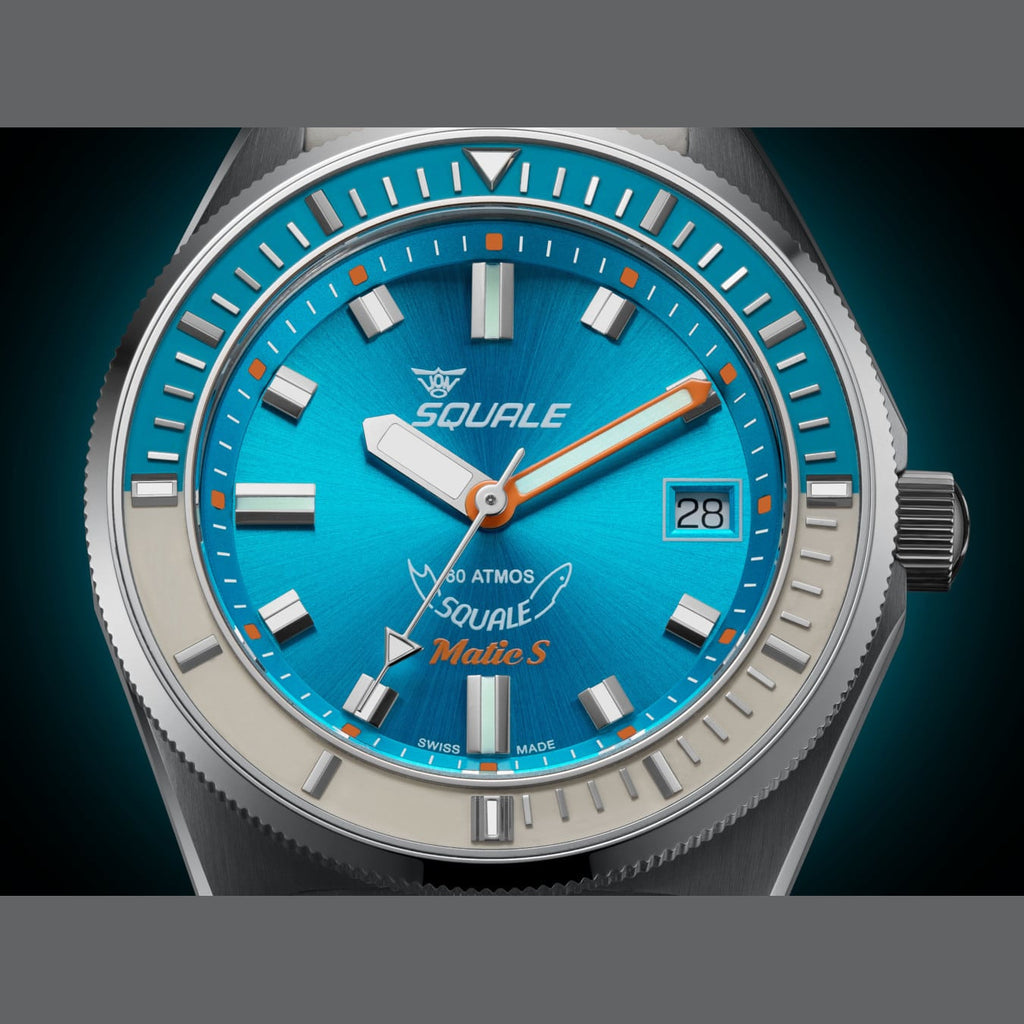Squale Matic S Light Blue Rubber, Squale ref MATICLBWLB.MRLB, product image 4