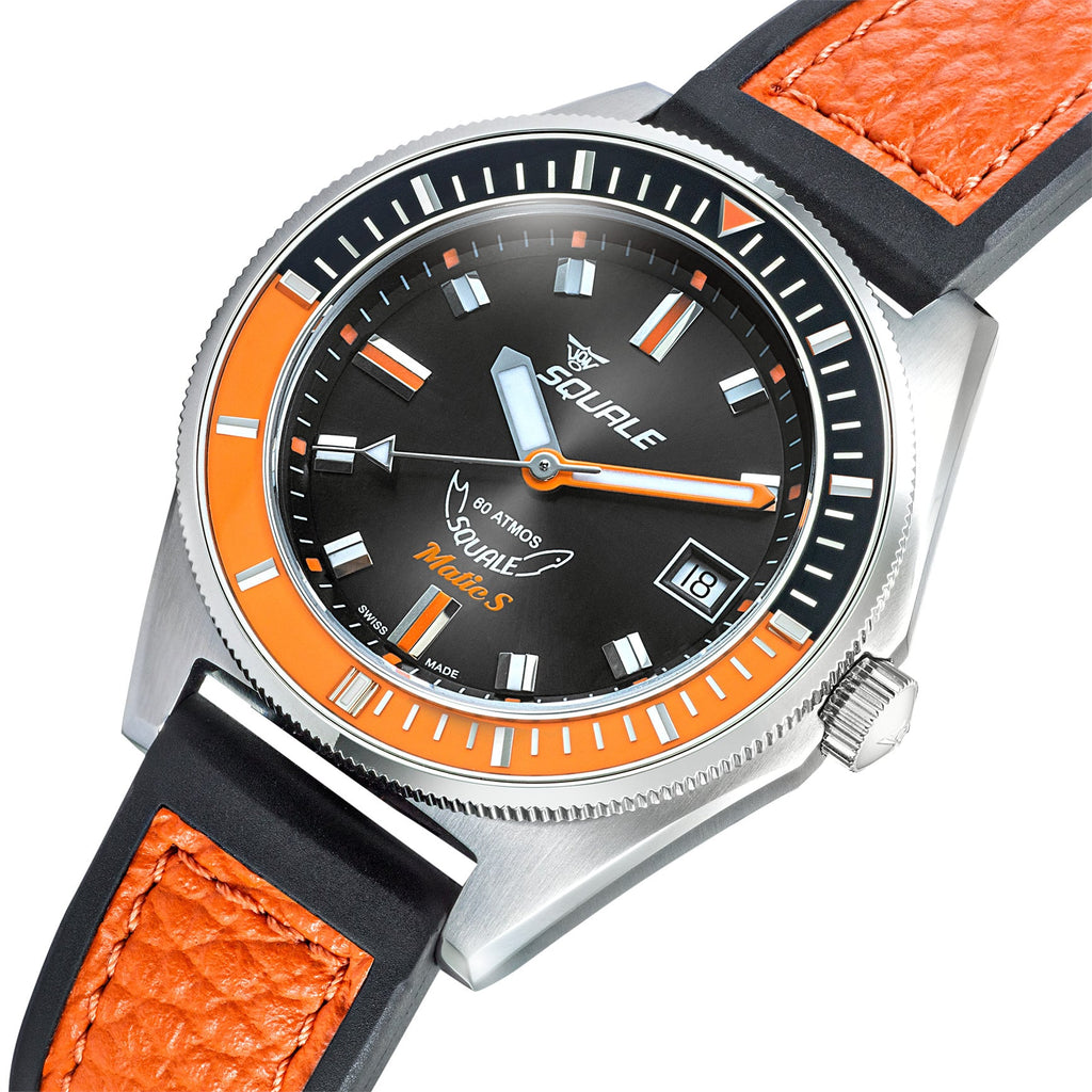 Squale Matic S Orange HydroLeather, Squale ref MATICBKOBK.RLOR, product image 4