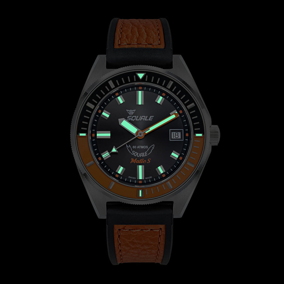 Squale Matic S Orange HydroLeather, Squale ref MATICBKOBK.RLOR, product image 3
