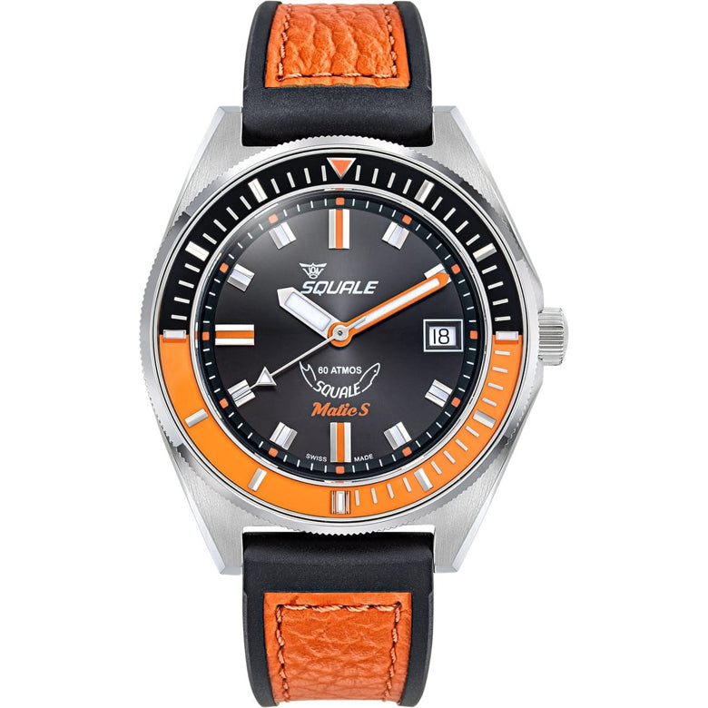 Squale Matic S Orange HydroLeather, Squale ref MATICBKOBK.RLOR, product image 1