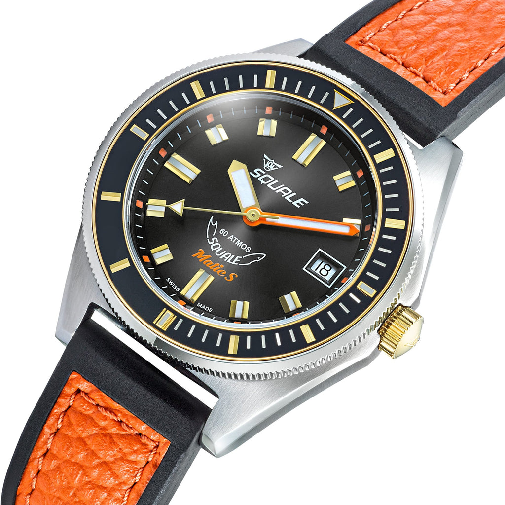 Squale Matic S Two Tone HydroLeather, Squale ref MATICGBKBK.RLOR, product image 4