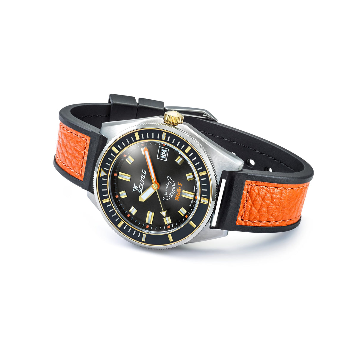 Squale Matic S Two Tone HydroLeather, Squale ref MATICGBKBK.RLOR, product image 5