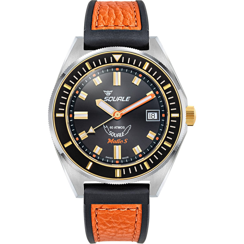Squale Matic S Two Tone HydroLeather, Squale ref MATICGBKBK.RLOR, product image 1